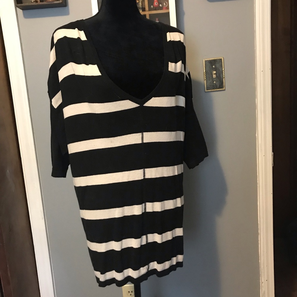 Lane Bryant Striped v-neck sweater